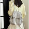 Schoolbag Korean ins Lightweight Nylon Plaid Backpack 1011 New Large Capacity Lazy Wind Versatile Drawstring Small School Bag