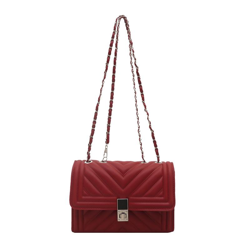 mall bag women's bag winter new trendy fashion diamond chain messenger bag simple women's shoulder bag