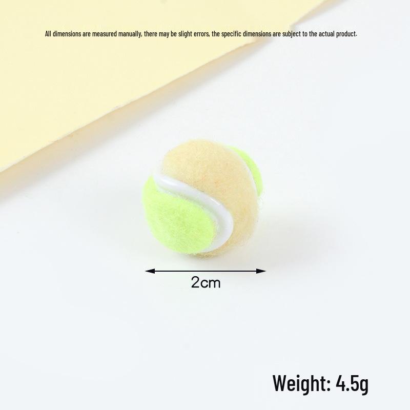 Hot-Selling Tennis Keychain Pendant: Simulation Tennis Toy Photography Prop