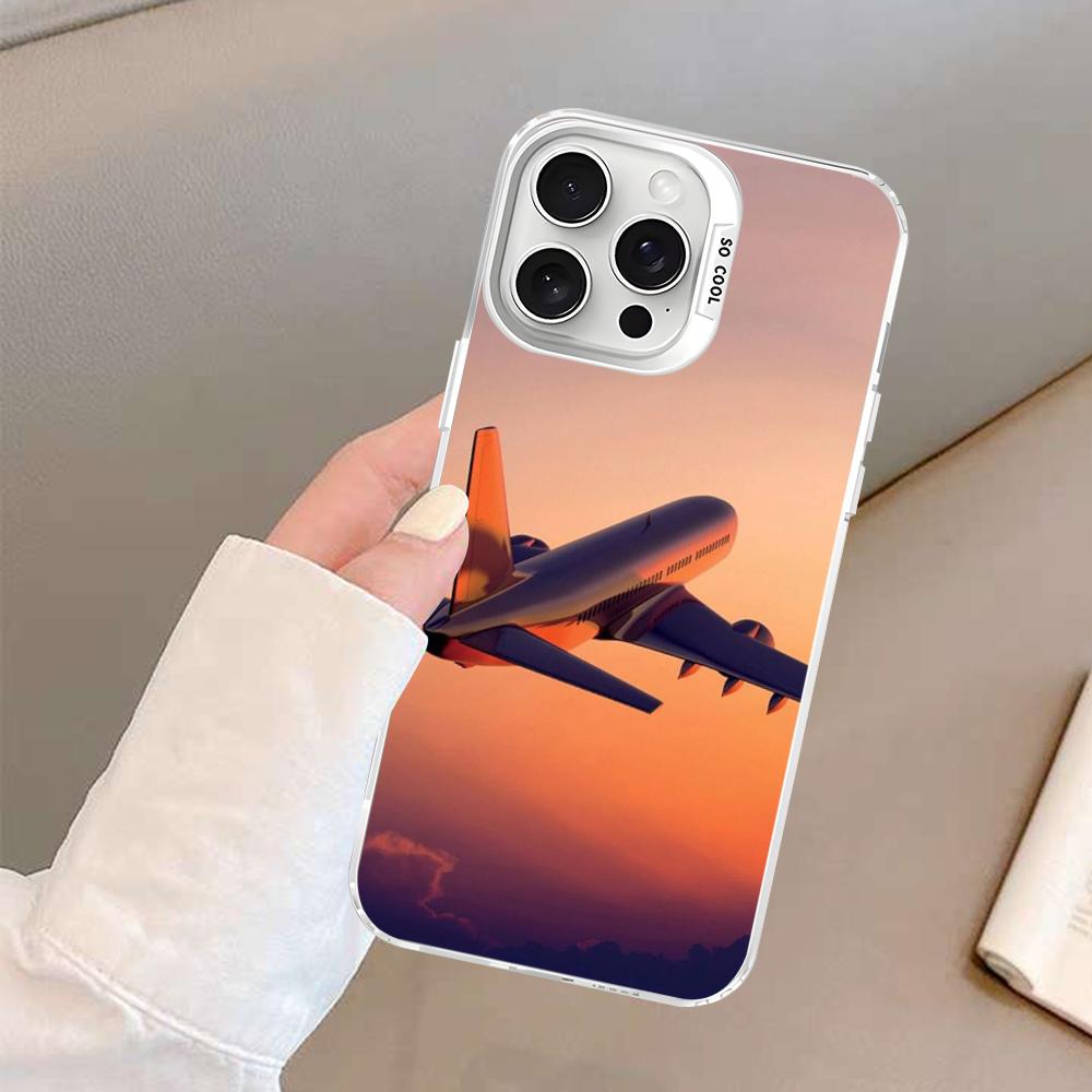 Aircraft Airplane cool Phone Case For iPhone 16 15 14 13 12 11 Pro Max X XR XSMAX 8 7 Plus Matte Shockproof Back Cover