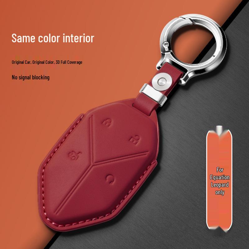 Cross-border Equation Leopard 5 Titanium Key Case - High-End Car Key Shell and Chain
