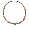 Vintage Tiger Eye Beaded Necklace For Men Geometric Style Ethnic Fashion Accessory