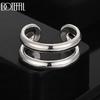 925 Sterling Silver Double Line Women's Couple Ring Charm Wedding Jewelry