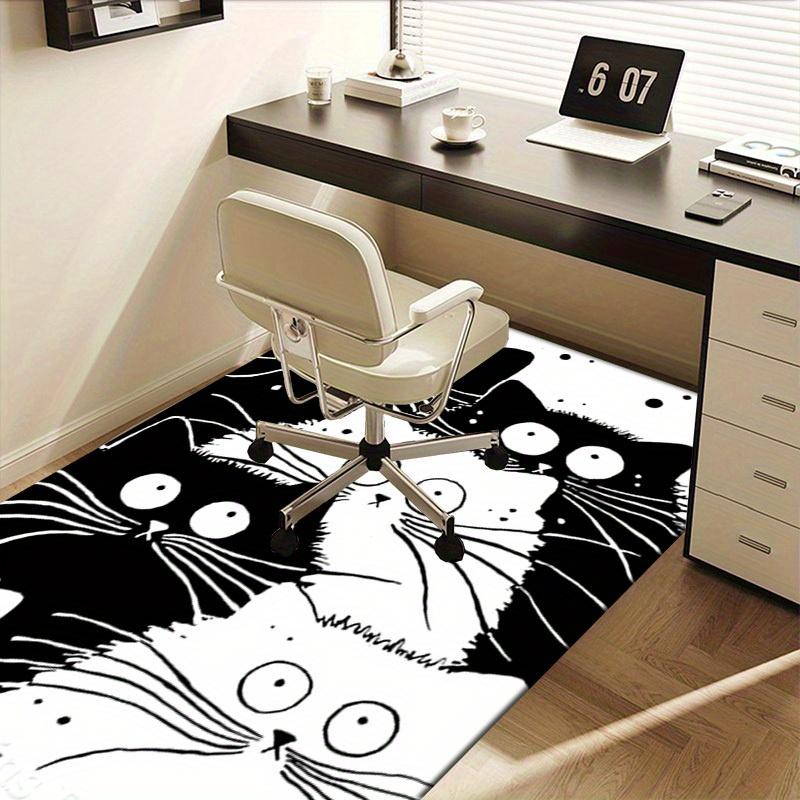 Office Carpet Cute Cats Design Perfect for Sofa Protection Under Chairs