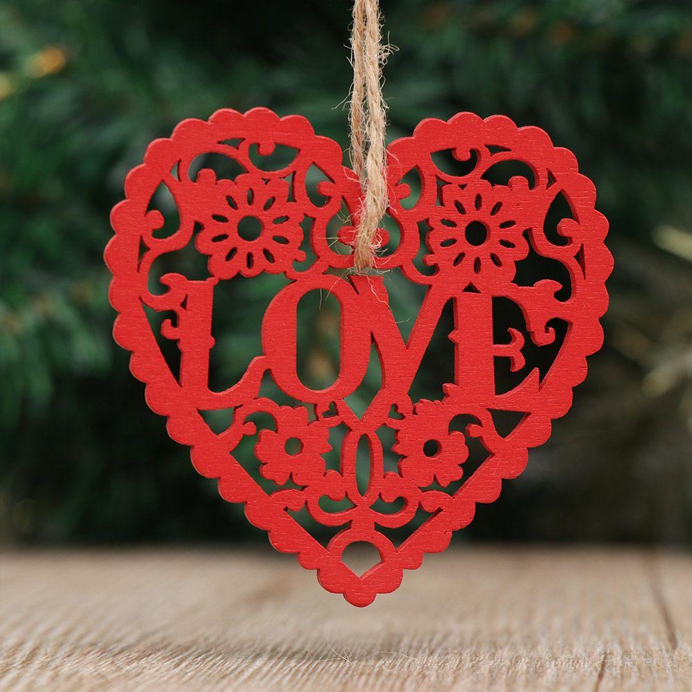 DIY Gifts Drop Pendant Christmas Tree Decoration Santa/Elk/Angel Wooden Ornaments Xmas Hanging