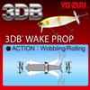 3DB Wake Prop Floating Bass Lure 105mm Sunset Shad YO-ZURI Color