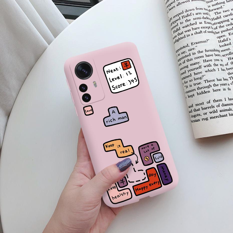 For Xiaomi 12 Pro 5G Case Cute Cartoon Painted Matte Silicon Soft Cover For Xiomi Xiaomi Mi12 Mi 12X 12 Pro Lite 5G Global Funda