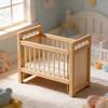 Dollhouse Miniature Furniture Set For Kids Room With Wooden Bed And Mattress