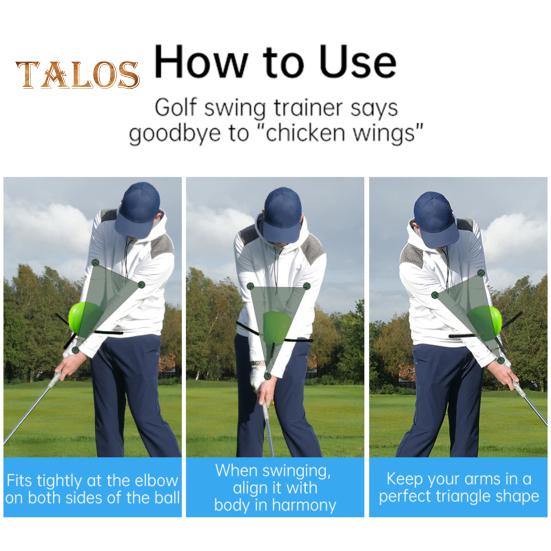 Golf Swing Trainer Hand Position Arm Posture Corrector Golf Swing Practice Connecting Ball Training Aid for Beginners