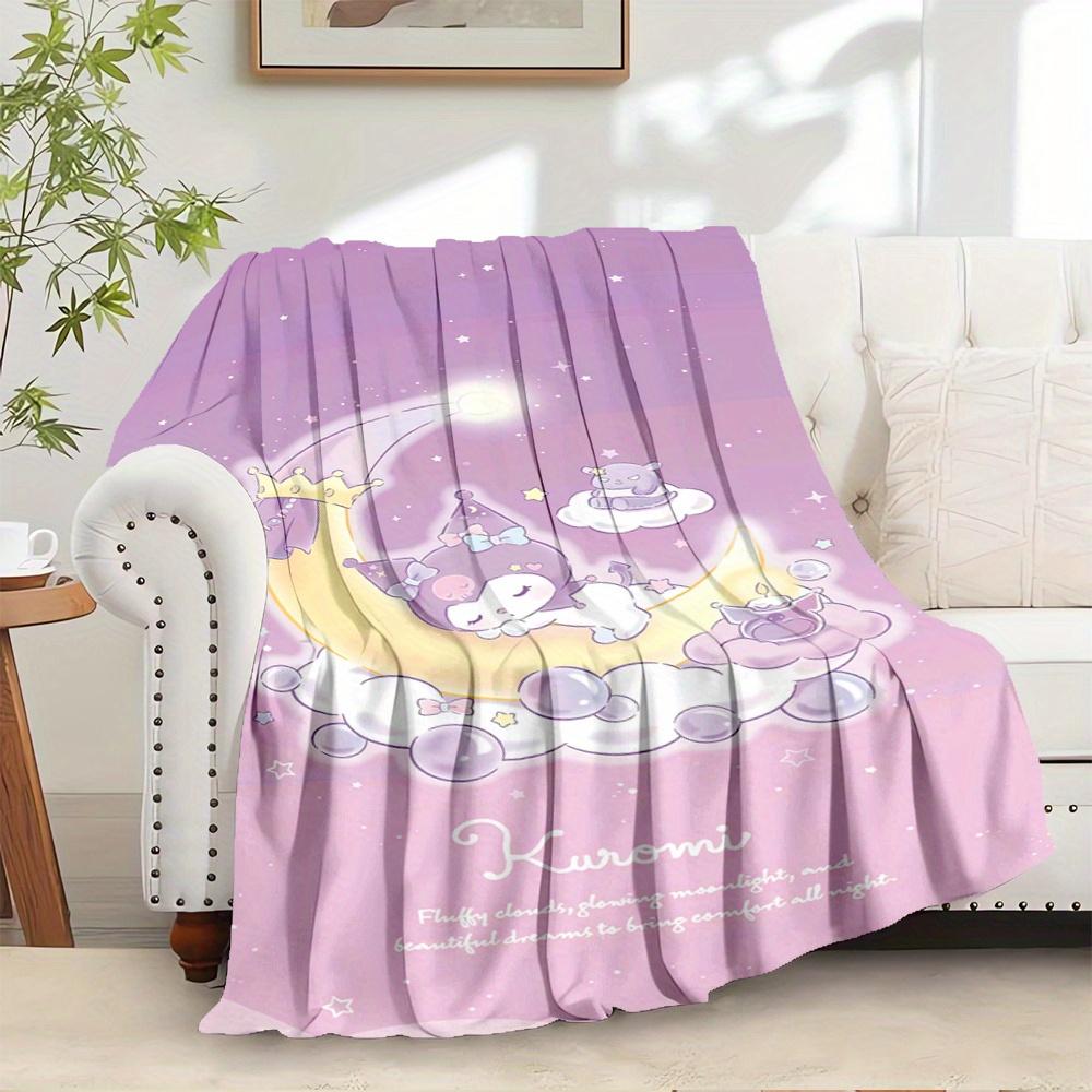 

1pc Flannel Moonlight, Dreams, KuromiThrow Blanket, Cartoon Truck Pattern Printed Blanket, Warm Cozy Soft Blanket For Couch Bed Sofa Car Off 130x150cm