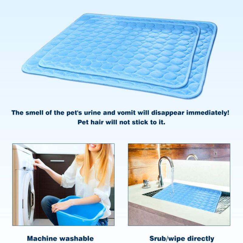 Pet Cooling Mat: Waterproof Breathable Ice Silk Sleep Pad for Dogs and Cats