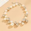 European-American Punk Choker: Oversized Bead, Imitation Pearl Necklace for Women.