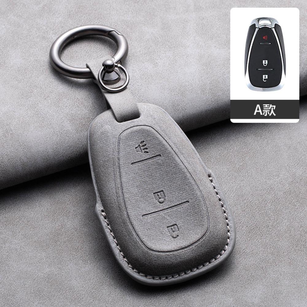 Premium for Nappa Leather Key Cover for Chevy Malibu XL Equinox Blazer Camaro Car Keys