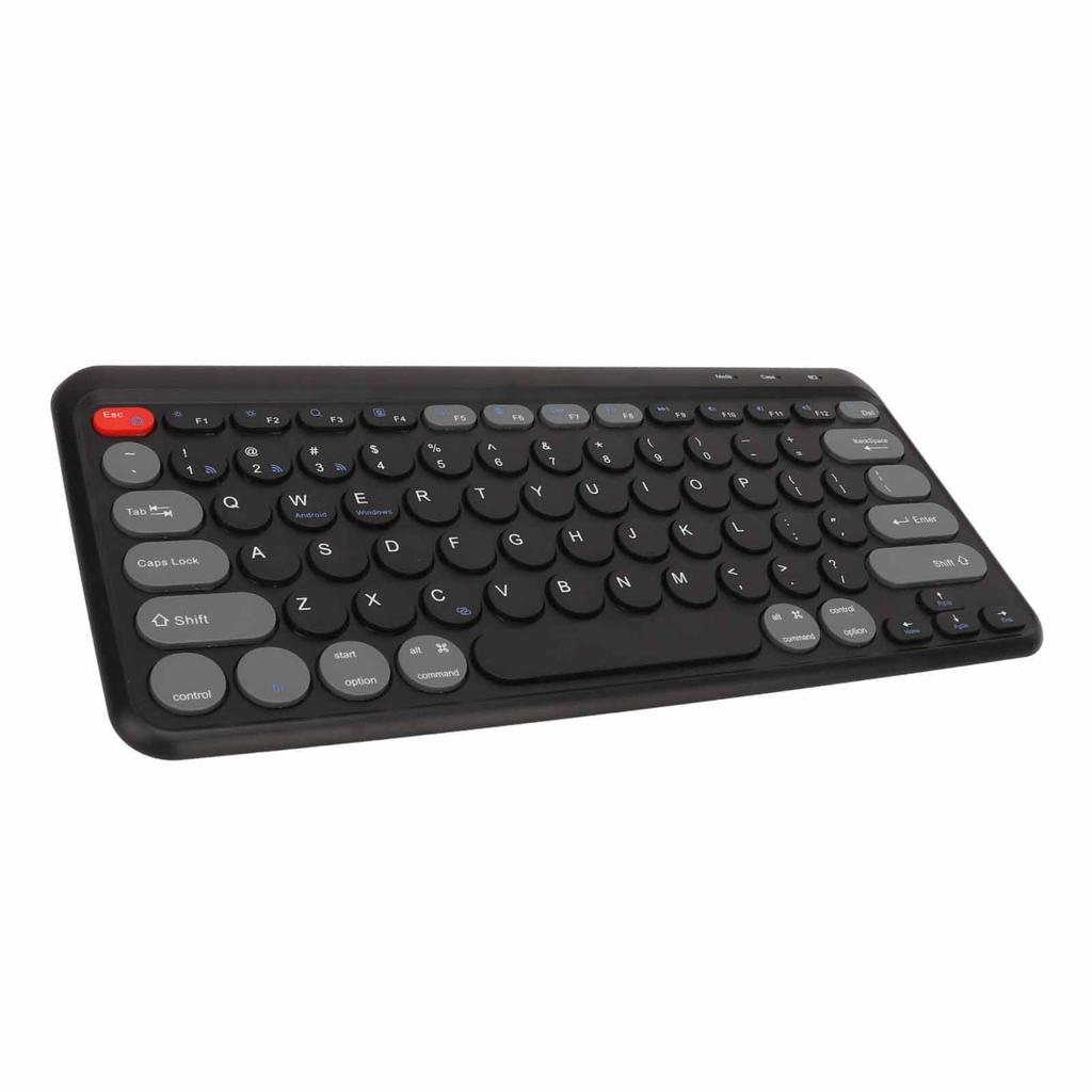 Compact Round Keycaps Mini Keyboard Wireless Bluetooth 2.4G Dual Mode Portable Slim Keyboard for