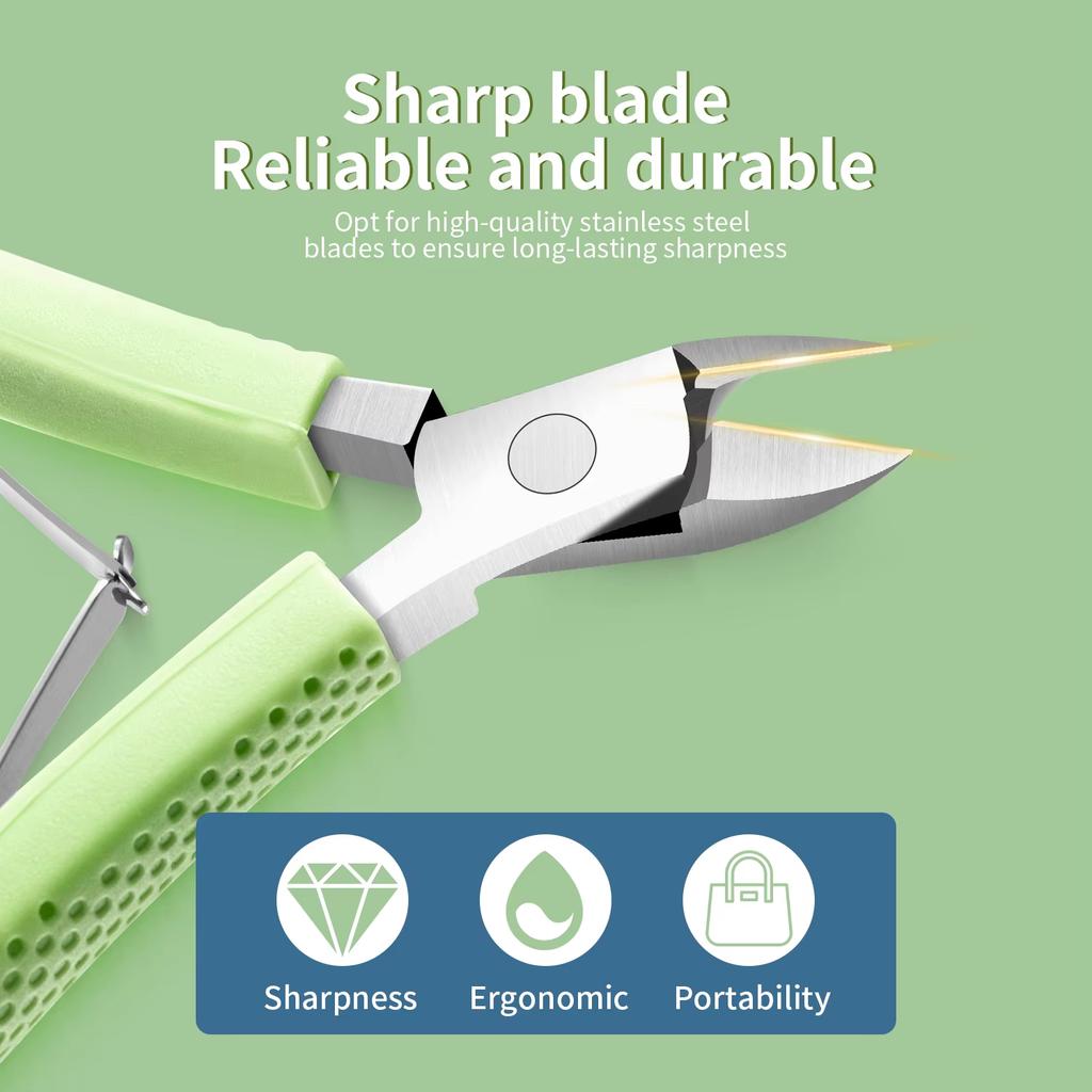 New Nail Cuticle Scissors Manicure Remover Dead Skin Nippers Stainless Steel Cuticle Cutters Fingernail Clipper Silicone Handle