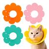 Cat Cone Recovery Collar Adjustable Cute Sunflower Pet Cone Collar Felt Recovery Cone