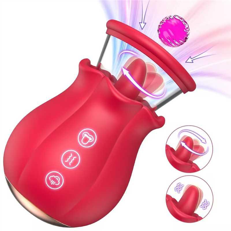 Sucking Licking Vibrator Tongue Licking Clitoris Sucker for Women Female Clitoral G Spot Nipple Stimulator Massager Adult Goods