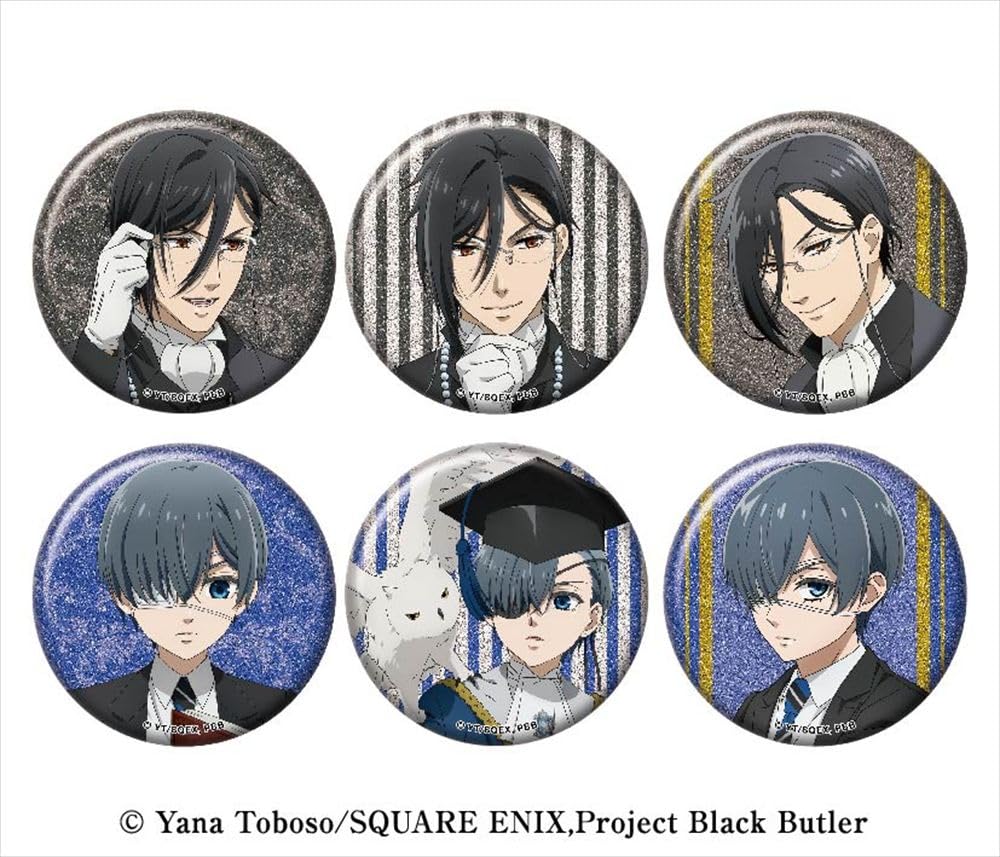 

Ensky TV Anime Black Butler - Boarding School Arc Glittery Can Badge Collection, 1 Box, Approx. H730 x W68 x D128mm, Tin, Paper, PET