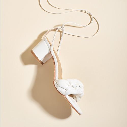 

Новые летние модные дизайнерские плетеные женские сандалии с квадратным каблуком женские сандалии с открытым носком 35 белый