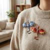 Colorful Rhinestone Enamel Flying Dragon Brooch Animal Dragon Brooch  Home Decoration Gift