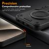 Für iPhone 15 Hülle Drehbarer Ständer PC+TPU Fallschutz Handyhülle