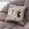 Crane  Cherry Blossom Decorative Throw Pillow Covers Pattern Cushion Cover Suitable For Sofa Bedroom Car Pillow Cover