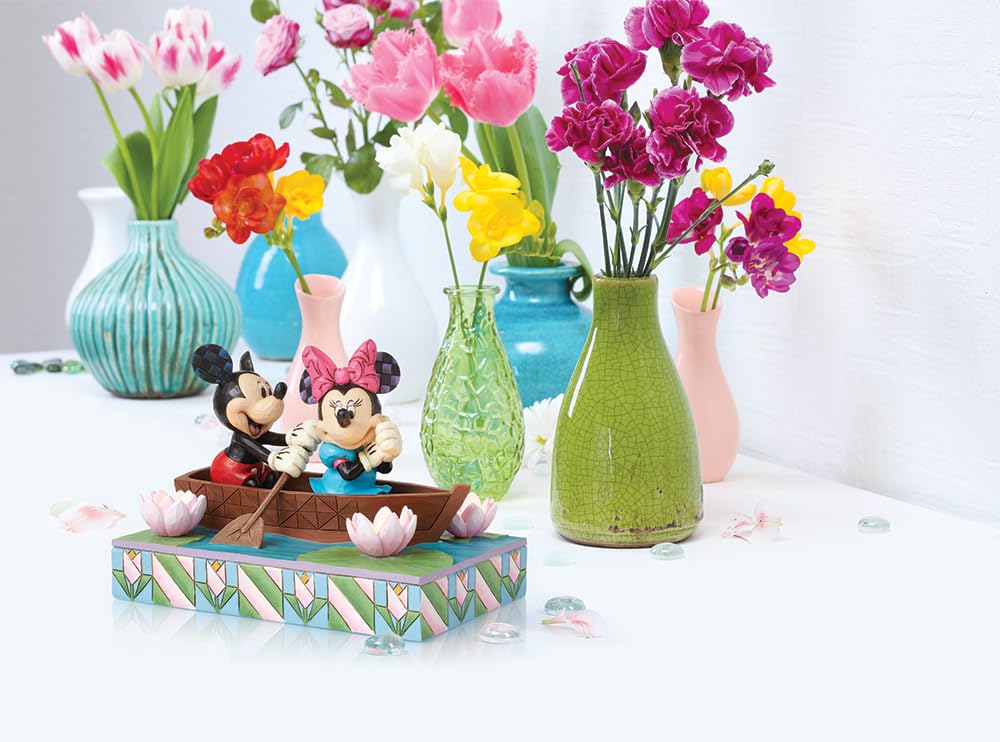Disney Traditions Mickey Minnie LED Love Rowboat 6016328 &