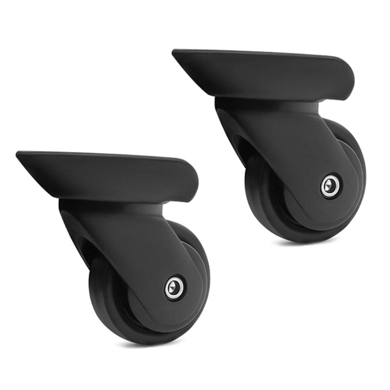 2Pcs Trolley Casters Replacement Heavy Duty Roller Wheel for Luggage Box Suitcase 360 Degree Swivel kit SilentWheel