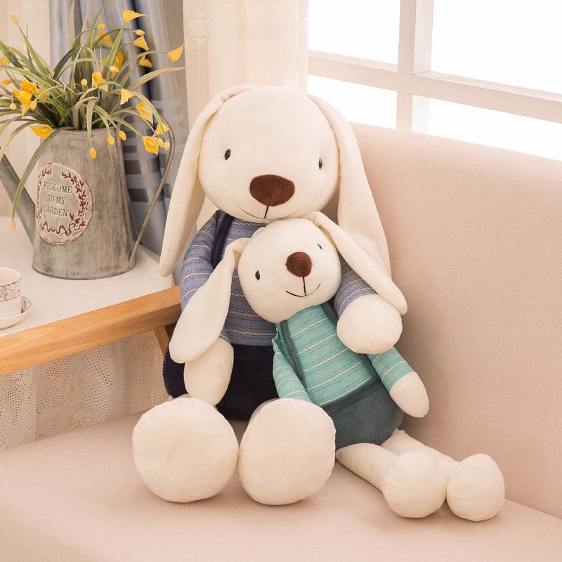 Creative Backpack Rabbit Cartoon Cute Candy Rabbit Plush Toy, Claw Machine Doll, Long-eared Rabbit Figurine, Activity Gift