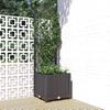 Vidaxl Garden Planter With Trellis, Black, 40X40X136 Cm, Pp