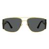 VerSace Men S Navigator Wrap SunglaSSeS Ve2163 100287 Black Gold 63mm 100287