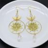 1 Pair Elegant Celestial Sun And Moon Drop Earrings With Artificial Crystal Fashion Jewelry For Women Match Daily Outfits Party Accessories.