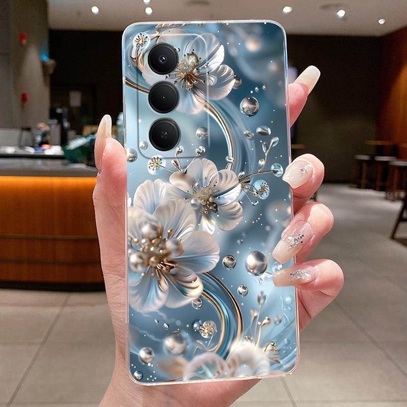 New Design For Redmi 15 5G Case Clear Luxury Fashion Butterfly Flower Pattern Soft TPU Silicone Phone Cover For Redmi15 5G Case
