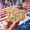Commemorative Theme Ornament 250th Anniversary Cookies with 3D Deep Embossed Texture Collectible 1776-2026 Decorations Ideal Independence Day Gift