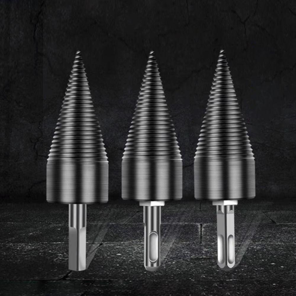 Round Shank Wood Splitting Cone Hexagonal Shank Woodworking Drill Bit  Chopping