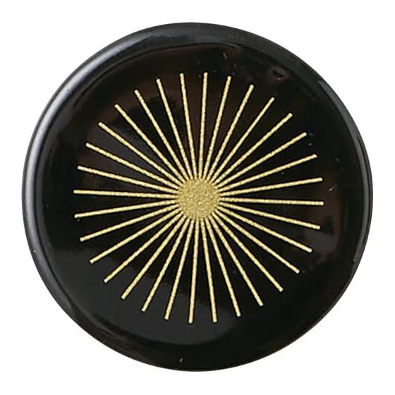Hanabiyori Round Chopstick Rest (Black) Mino Ware, Diameter 4x1cm, Made in Japan, Chopstick Rest, Spoon Rest, Yamaka Shoten YMK101-402, Abstract