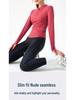 Top de yoga cu uscare rapidă pentru femei 2025: Fermoar pe jumătate, Guler înalt, Croială slim, Mânecă lungă, Ideal pentru fitness, dans sau alergare.