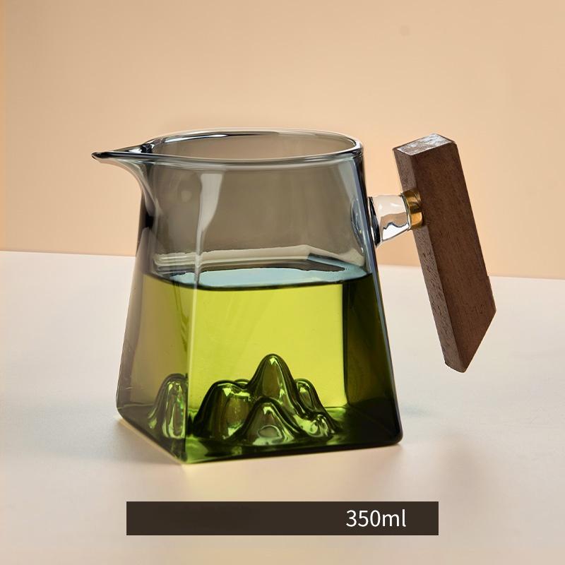 Tea Cup 350ml Pyrex Tea Set Accessories Chinese Kung Fu Cup With Handle Fair Cup Handmade Teapot Filter Tea Set