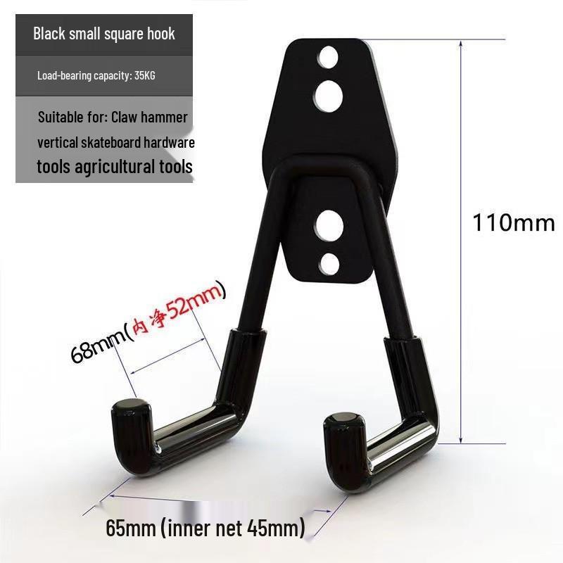 Heavy-Duty Wall-Mounted Metal Bicycle Storage Hooks for Garage or Warehouse