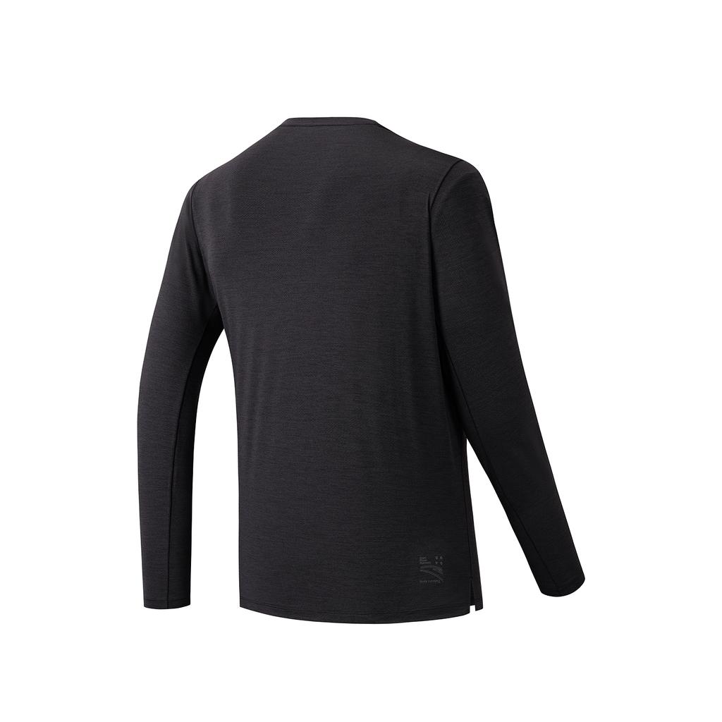 Anta Breathable Sun Protection Long Sleeve T-Shirt Men tops Black Gray 952635405-2