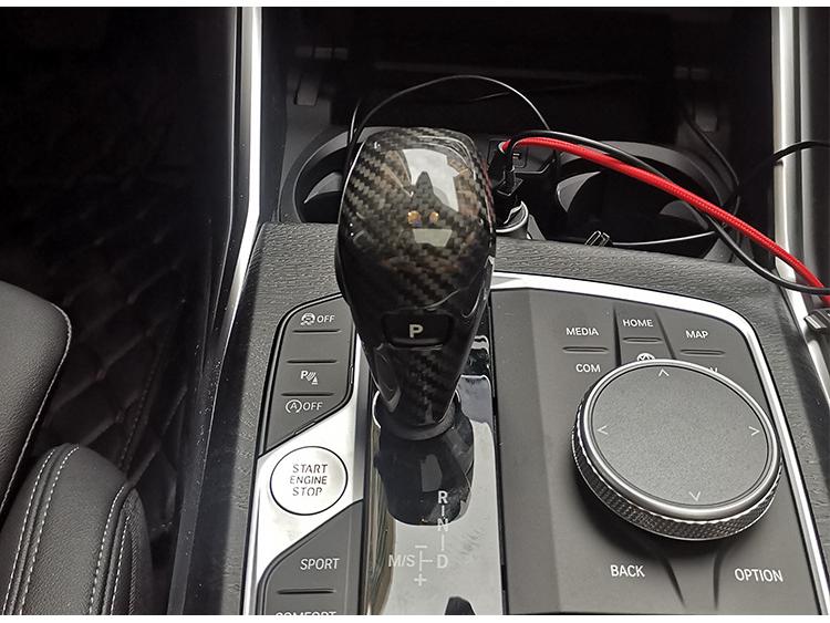 Dry Carbon Fiber Gear Shift Knob Handle Sticker for BMW Series 1-8, X2, X3, X4, X5, X6, X7, G20, G30