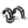 304Stainless Steel Ohm Tube Card U/R Type Water Pipe Clamp Rubber Strip Shock Absorption Insulation Horseback Saddle Throat Hoop