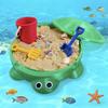 Mini Turtle Sandbox with Lid Sand Mini Tools Accessories 3D Printed Tortoise Sand Storage Box Round Container Kids Summer Beach Toy