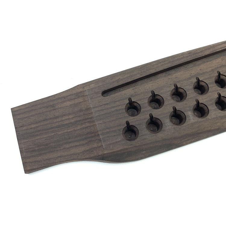 15-Piece Set: 12-String Acoustic Rosewood Bridge, 12-Hole Martin-Style Bridge, Saddle, String Pegs, and Upper and Lower Nut Set