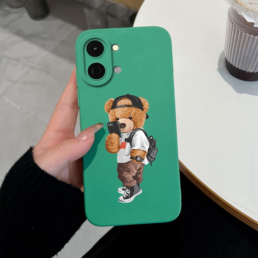 Pour Tecno Spark Go 3 2 1S 40C 30 40 Pova 7 Ultra Pro Neo Coque de Téléphone Ours Panda Câlin Coque Premium Silicone Liquide Souple Léger Coque antichoc