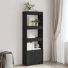 VidaXL Highboard 63x33x180 Cm Black Engineered Wood, Bookcase, Modern Bookcase, Bookshelf, 3309601