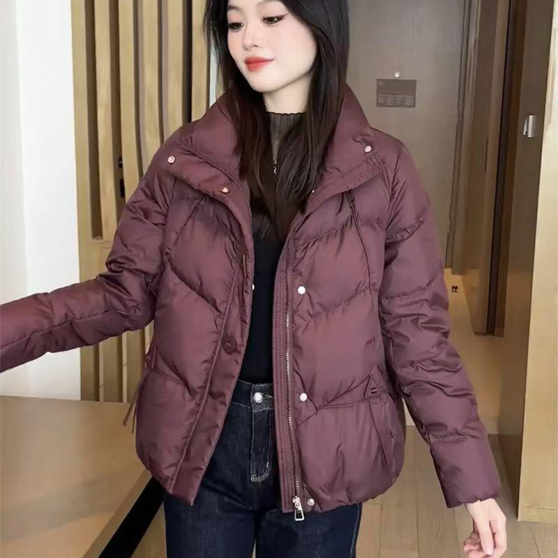 Season short small fragrant down cotton clothes Pinghu high-end season small jacket