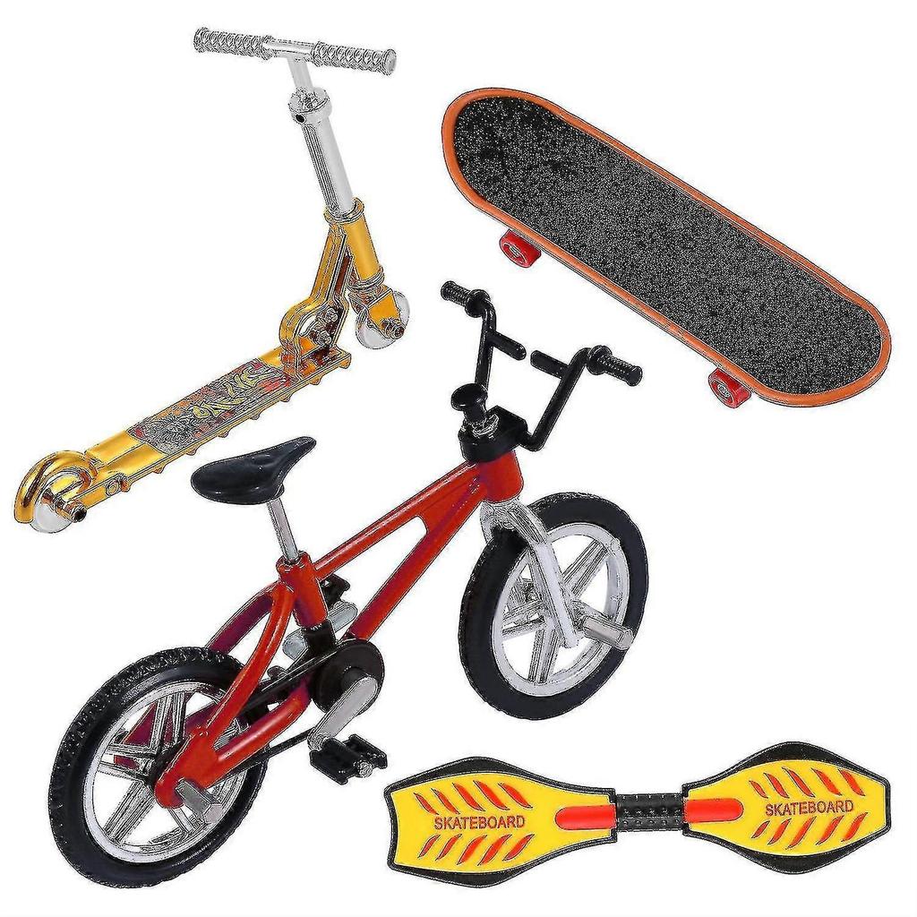 1 Set Mini Finger Toys Finger Skateboard Bike Scooter Finger Sports Gift