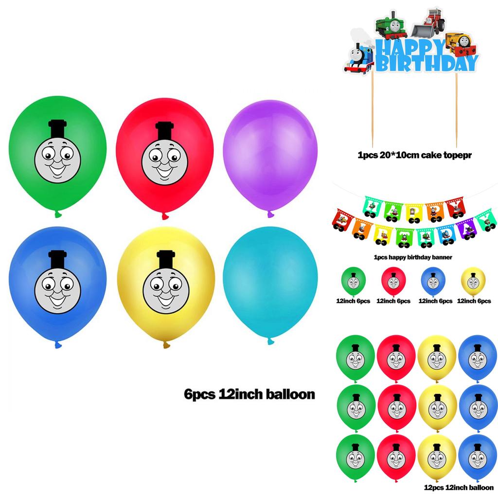Vibrant Thomas Kids Birthday Party Supplies Decor Balloon Banner Cupcake Topper