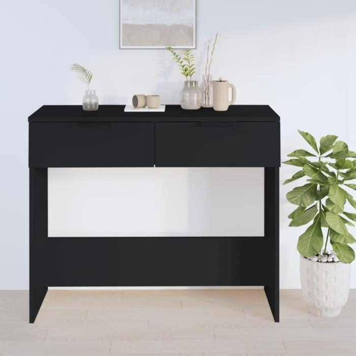 VidaXL Table console noir 90x36x75 cm bois d'ingénierie 811332